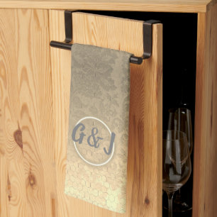 Honeycomb Monogram Kitchen Towels