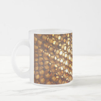 Honeycomb mug, perfect gift for beekeeper frosted glass coffee mug