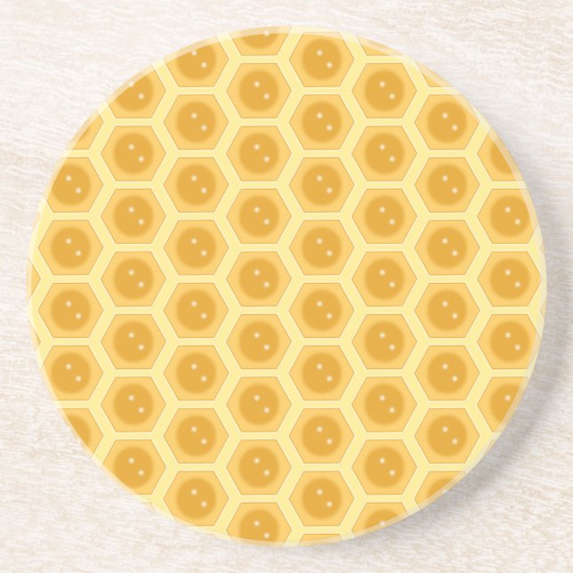 Honeycomb on Yellow Coaster (Front)
