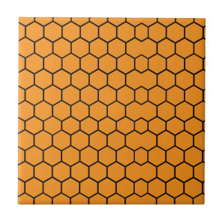 Honeycomb Orange Pattern All Over Tile