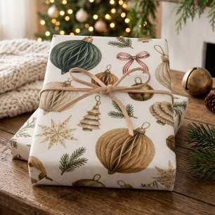 Honeycomb Ornament Christmas Wrapping Paper