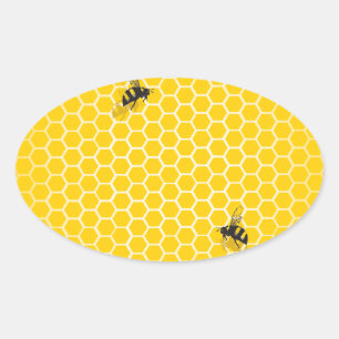 Honeycomb Oval Sticker