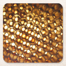 Honeycomb Paper Coaster, gift for beekeeper,