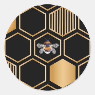Honeycomb Pattern Classic Round Sticker