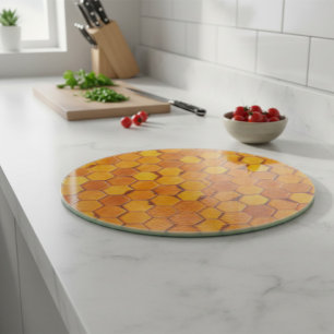 Honeycomb Pattern Glass Cutting Board