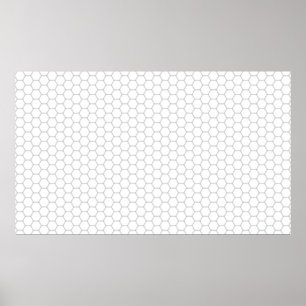 Honeycomb pattern hexagon design poster