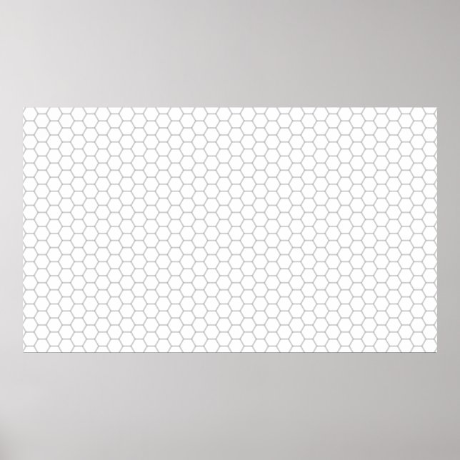 Honeycomb pattern hexagon design poster (Front)