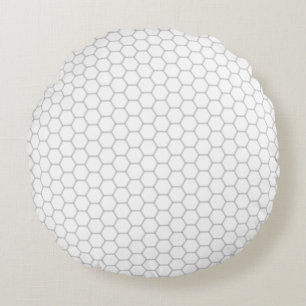 Honeycomb pattern hexagon design round cushion