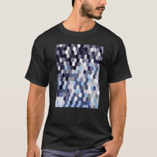 Honeycomb Pattern In Blue Tones Hexagon Painting T-Shirt
