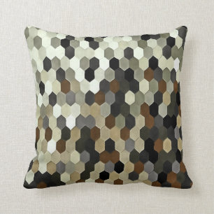 Honeycomb Pattern In Neutral Tones Cushion