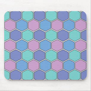 Honeycomb Pattern Pastels Mouse Mat