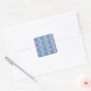Honeycomb Pattern Pastels Square Sticker