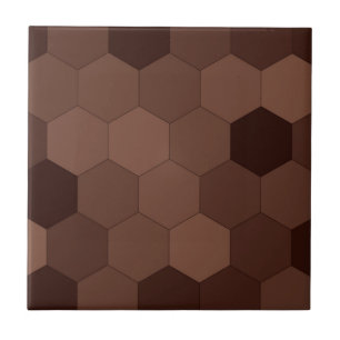 Honeycomb pattern - shades of chocolate brown tile