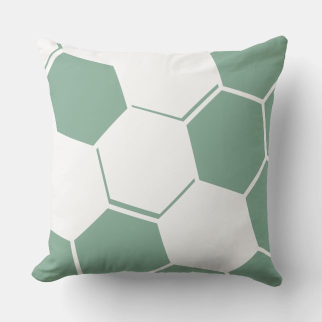 Honeycomb Pattern White and Grey Throw Pillow (Front)