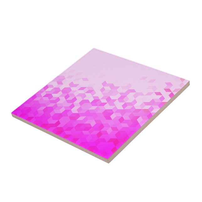 Honeycomb Pink Ceramic Tile (Side)