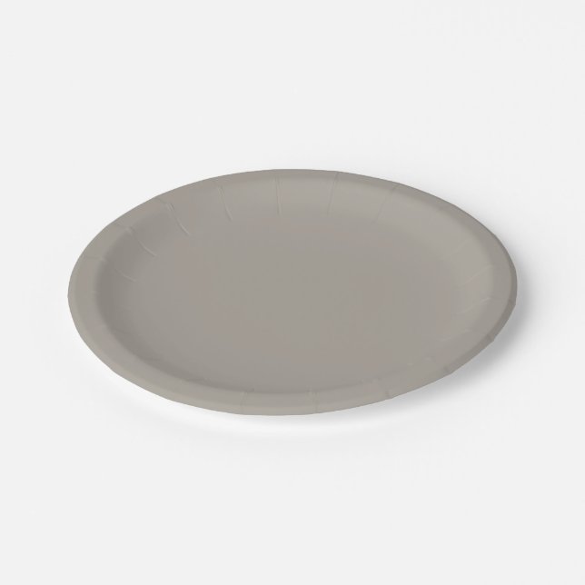Honeycomb | Solid Colour Grey 3 Paper Plate (Angled)