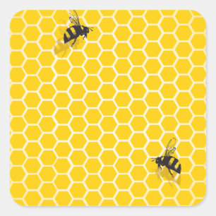 Honeycomb Square Sticker