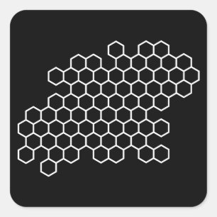 Honeycomb Square Sticker