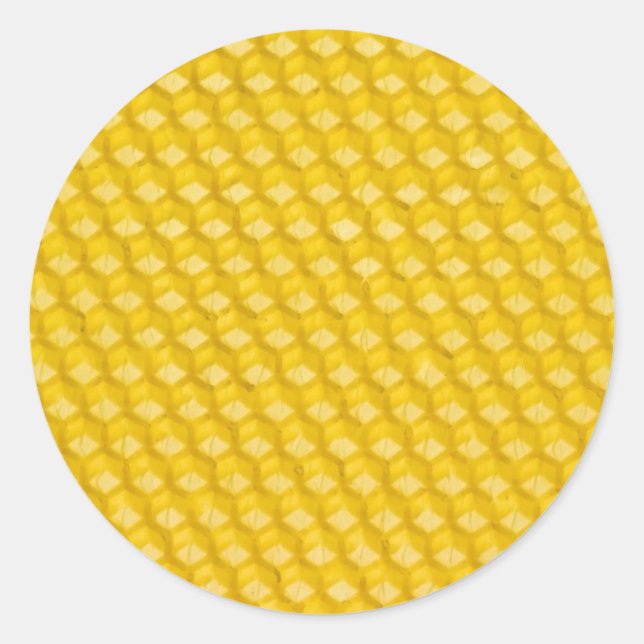 Honeycomb Template For Bees To Work On Classic Round Sticker (Front)