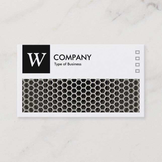 Honeycomb Warm - Logo and Panel v2 - Black Business Card (Front)