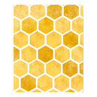 Honeycomb yellow bee art poster