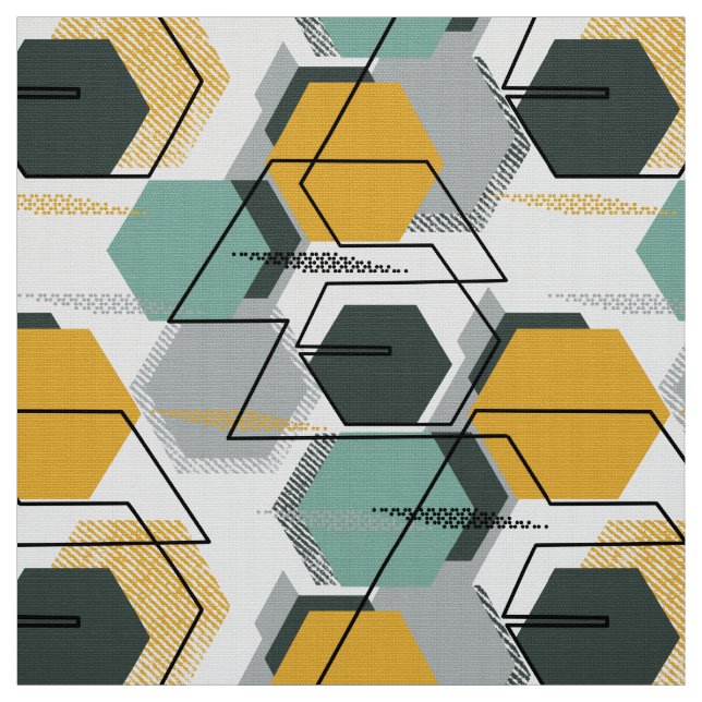 Honeycombs. Abstract geometric pattern.1 Fabric (Swatch)