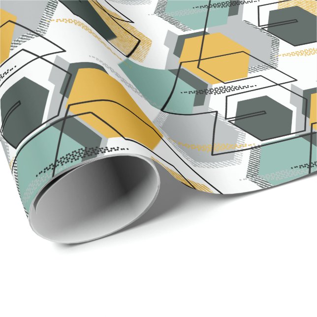 Honeycombs. Abstract geometric pattern.1 Wrapping Paper (Roll Corner)