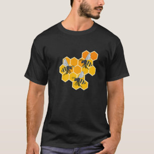 Honeycombs Bees Nature Wildlife Honey Premium T-Shirt