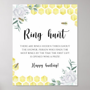 Honeycombs bridal - Ring hunt bridal shower game Poster