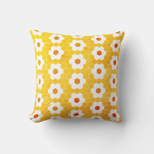 Honeycombs & Flowers Cushion (Front)