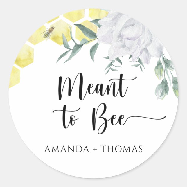 Honeycombs - Meant to bee Classic Round Sticker (Front)