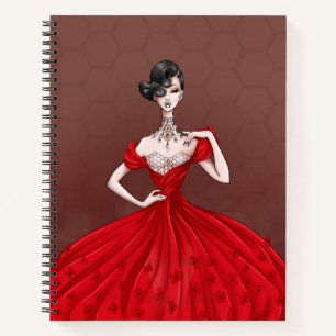 Honeycombs (Red / Yellow) Spiral Notebook