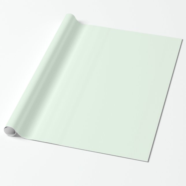 Honeydew Light Green Solid Trend Colour Background Wrapping Paper (Unrolled)