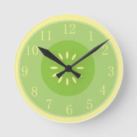 Honeydew Melon Art Cool Pastel Green Kitchen Clock