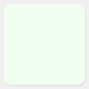 Honeydew Melon Green F0FFF0 Colour, Image Option Square Sticker