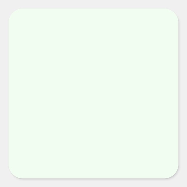 Honeydew Melon Green F0FFF0 Colour, Image Option Square Sticker (Front)