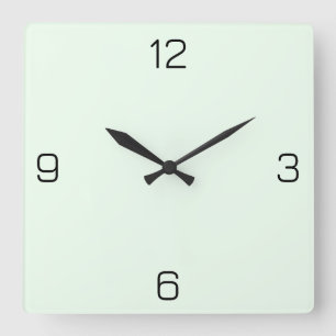 Honeydew Melon Green F0FFF0 Colour with Name Optio Square Wall Clock
