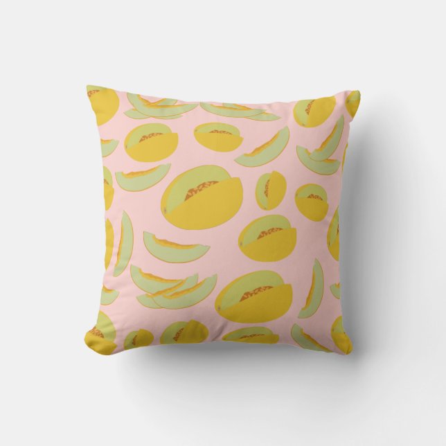 Honeydew Melons Fruit Pattern Cushion (Front)