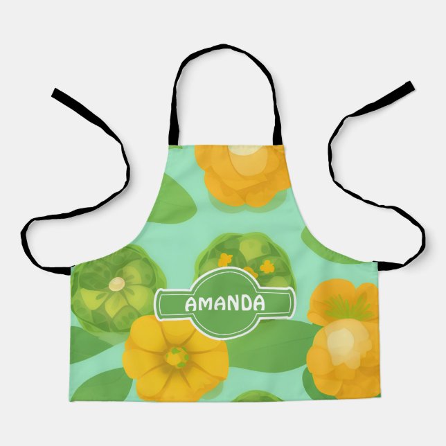 Honeydew Pastel Colourful Personalised Pattern Apron (Front)