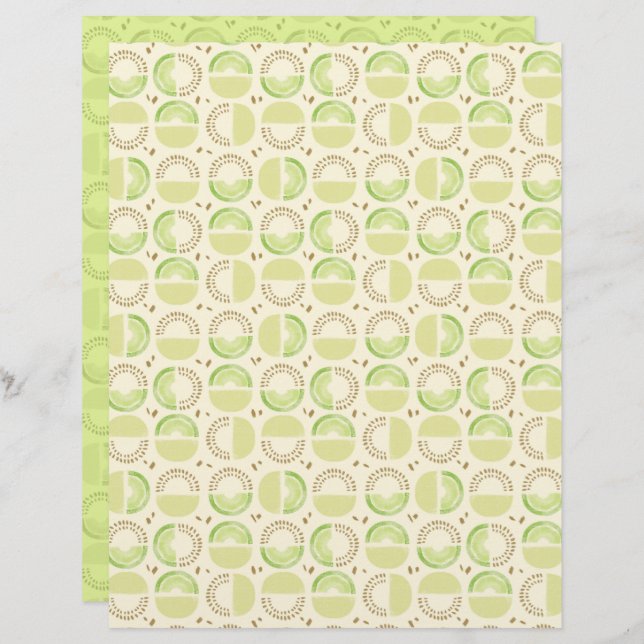 Honeydew Scrapbook Paper (Front/Back)