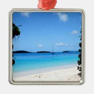 Honeymoon Bay, St. John USVI Metal Tree Decoration