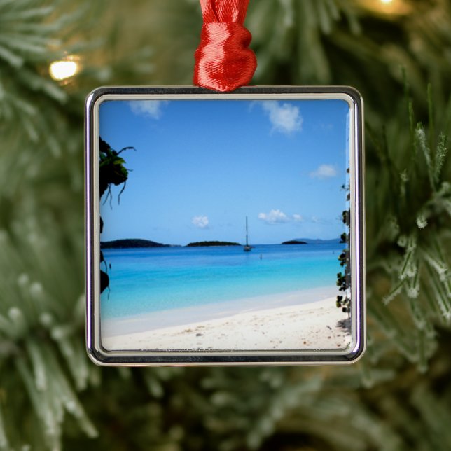 Honeymoon Bay (St. Thomas, USVI) Metal Tree Decoration (Tree)