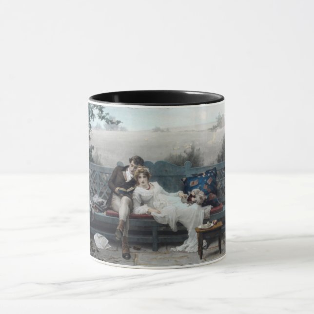 Honeymoon (Bride and Groom on a Bench) Mug (Center)