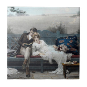 Honeymoon (Bride and Groom on a Bench) Tile