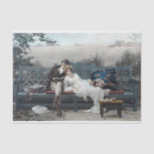 Honeymoon (Bride and Groom on a Bench) Tissue Paper