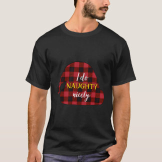 Honeymoon Christmas Plaid Pajama Top I Do Naughty