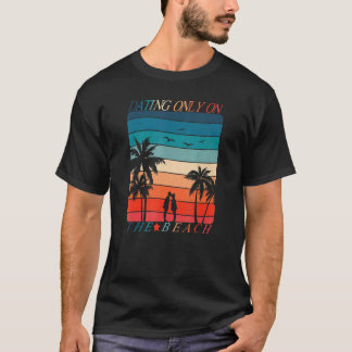 Honeymoon Couple Beach Vacation Tropical 70s Retro T-Shirt