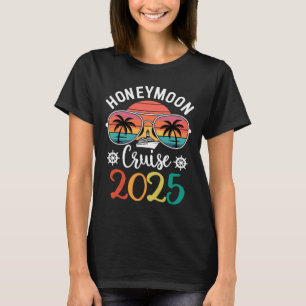 Honeymoon Cruise 2025 Just Married Matching Couple T-Shirt