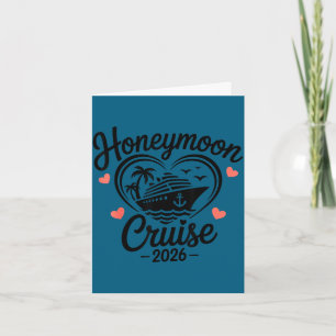 Honeymoon cruise 2026 couples matching card