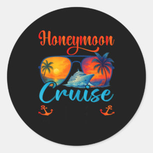 Honeymoon Cruise 2026 Just Married Classic Round Sticker